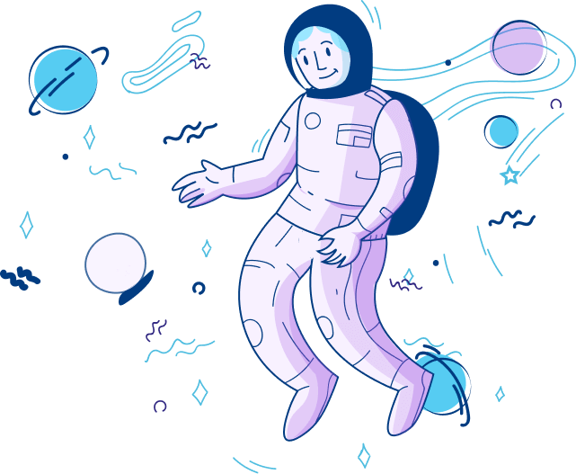 Space discovery illustration